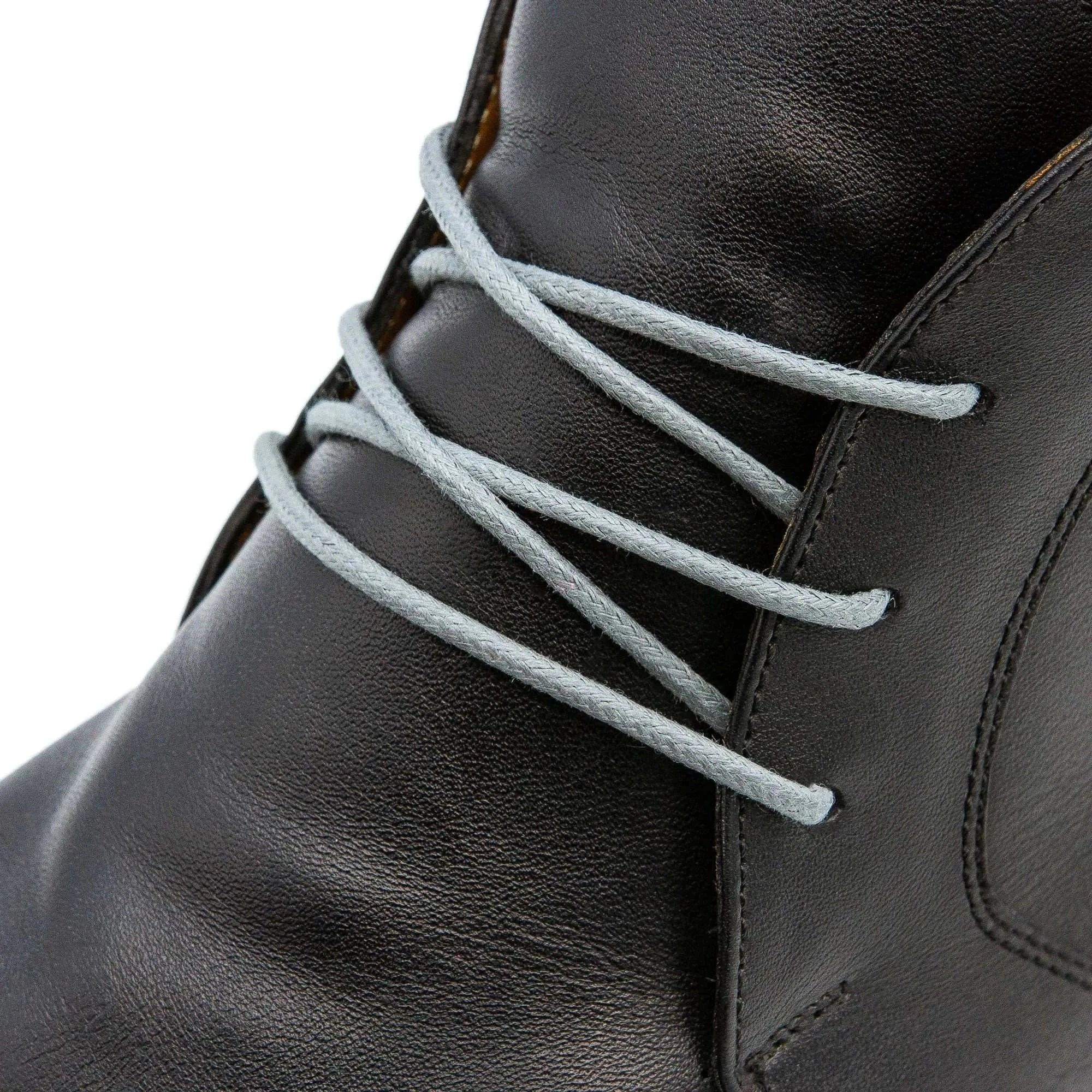 Cool Grey Waxed Dress Shoelaces - Image 2