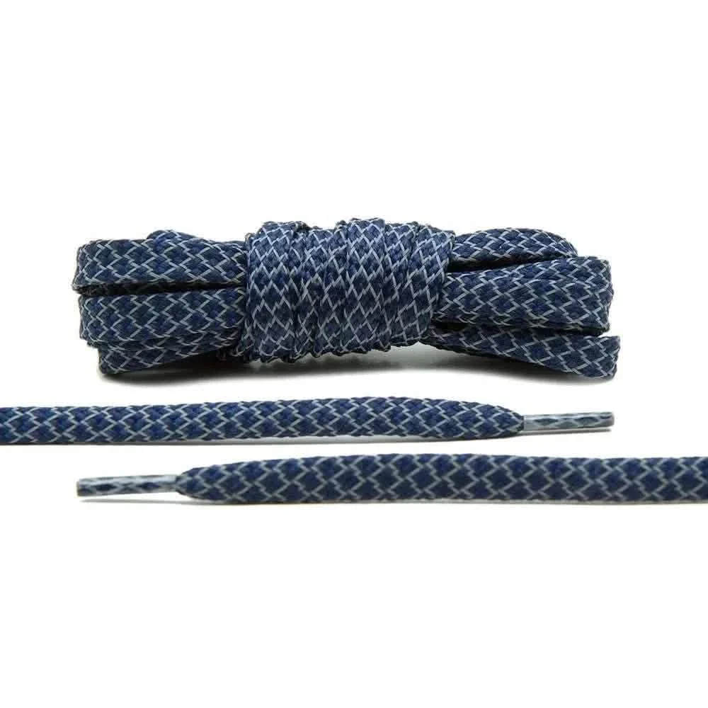 Navy Blue - Reflective Flat Laces 1.0